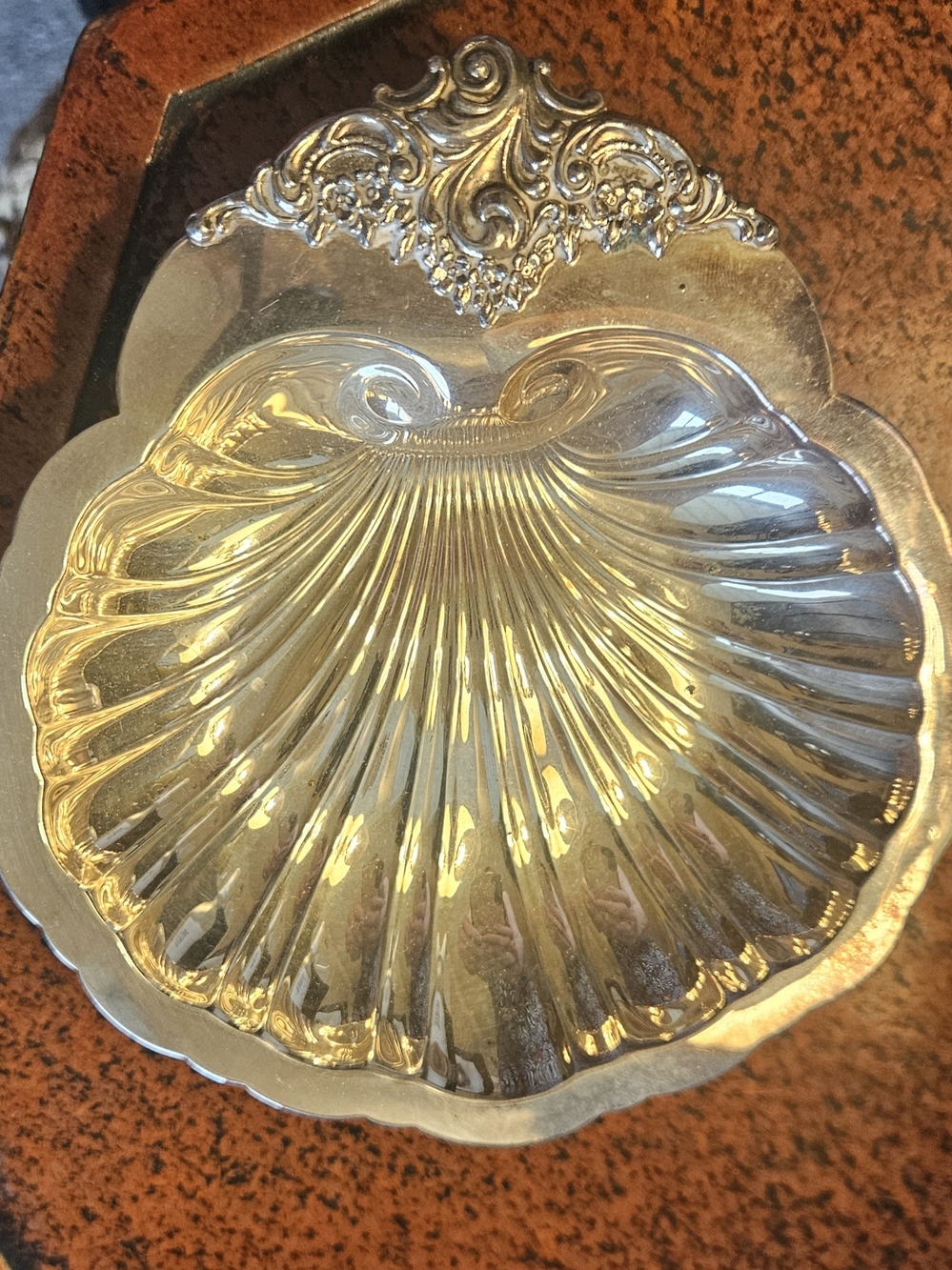 Baroque By Wallace Silver Plated Decorative Shell Dish